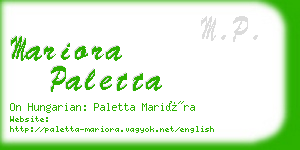 mariora paletta business card